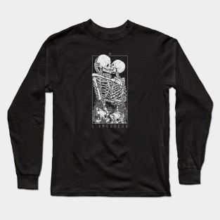 The Lovers-Skull Kisses Tarot Card Long Sleeve T-Shirt